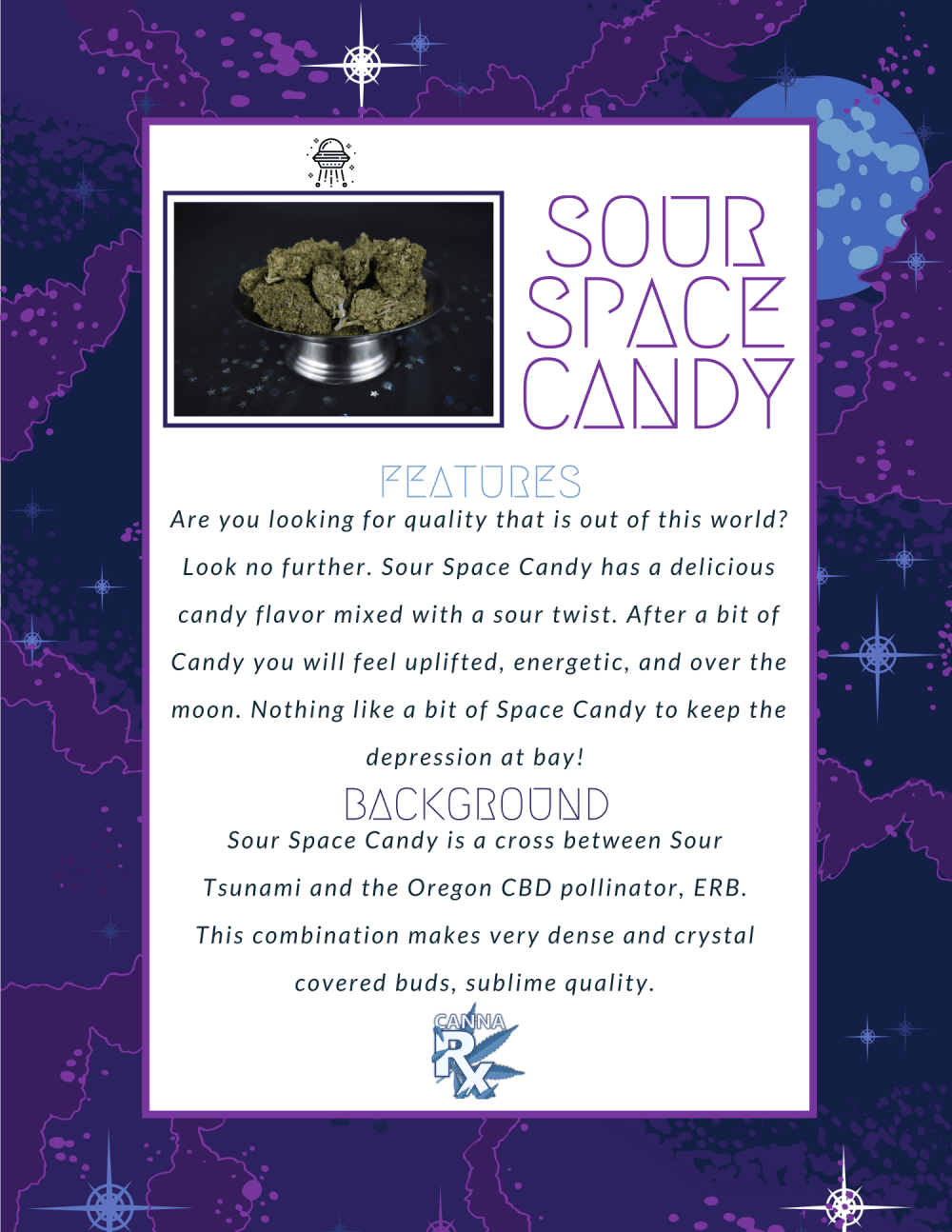 sour space candy features