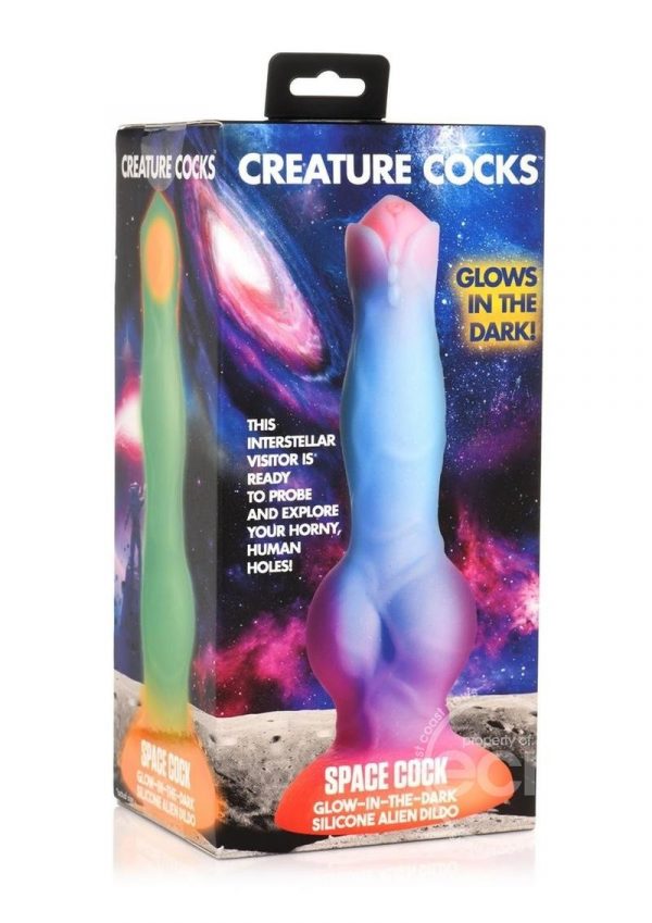Creature Cocks Space Cock Glow in The Dark Silicone Alien Dildo